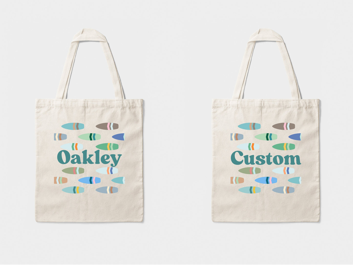 Custom Canvas Surfer Tote Bag