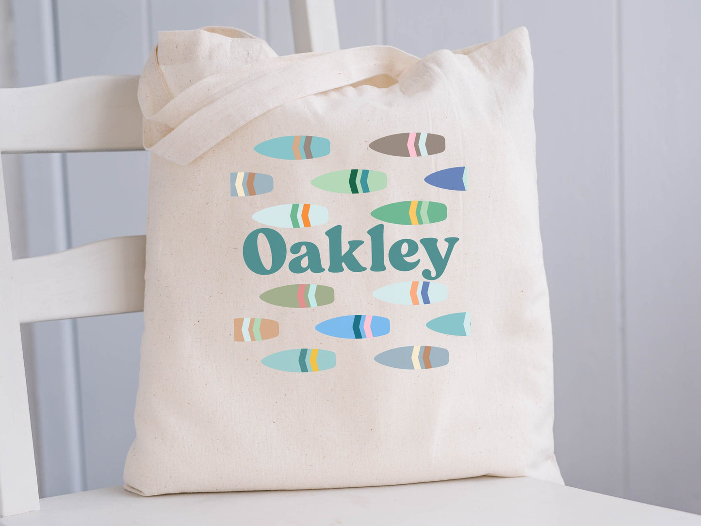 Custom Canvas Surfer Tote Bag