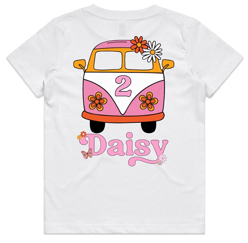 Two Groovy Second Birthday Girl Party Shirt