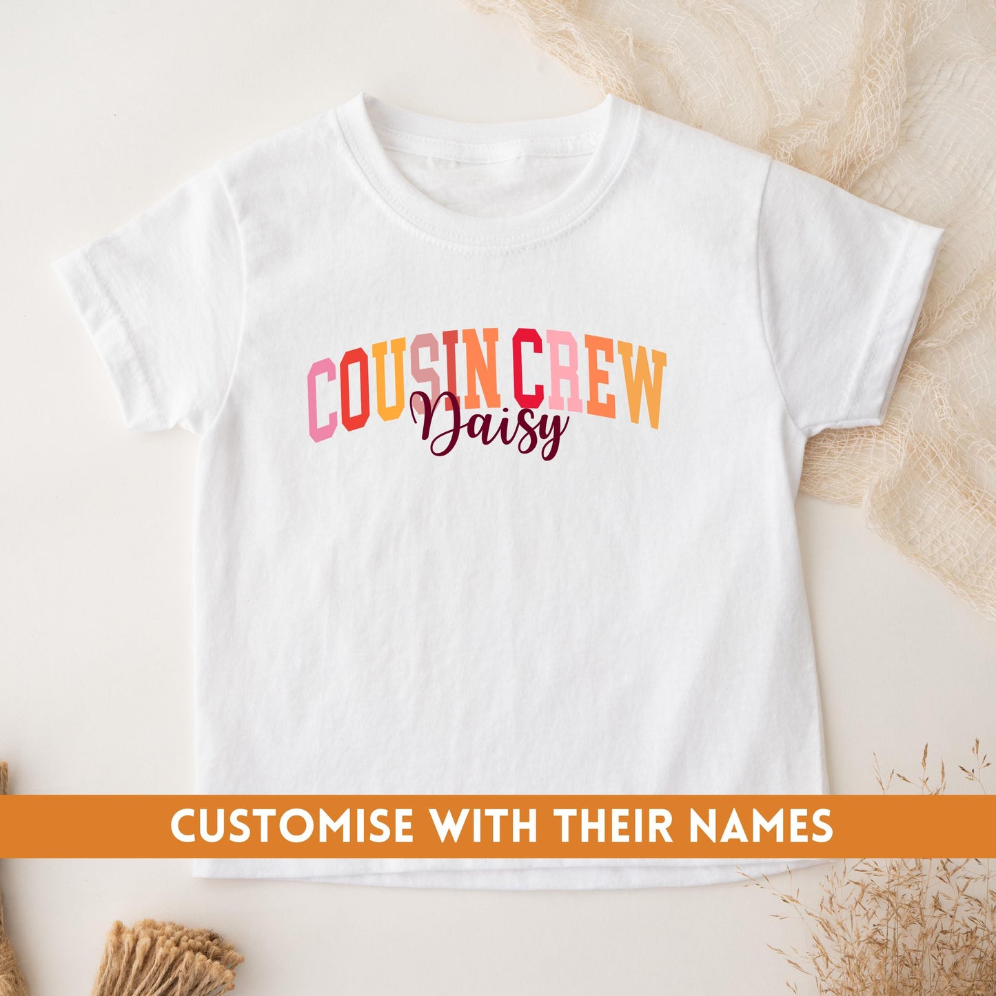 Matching Personalised Cousin Crew Christmas Shirts