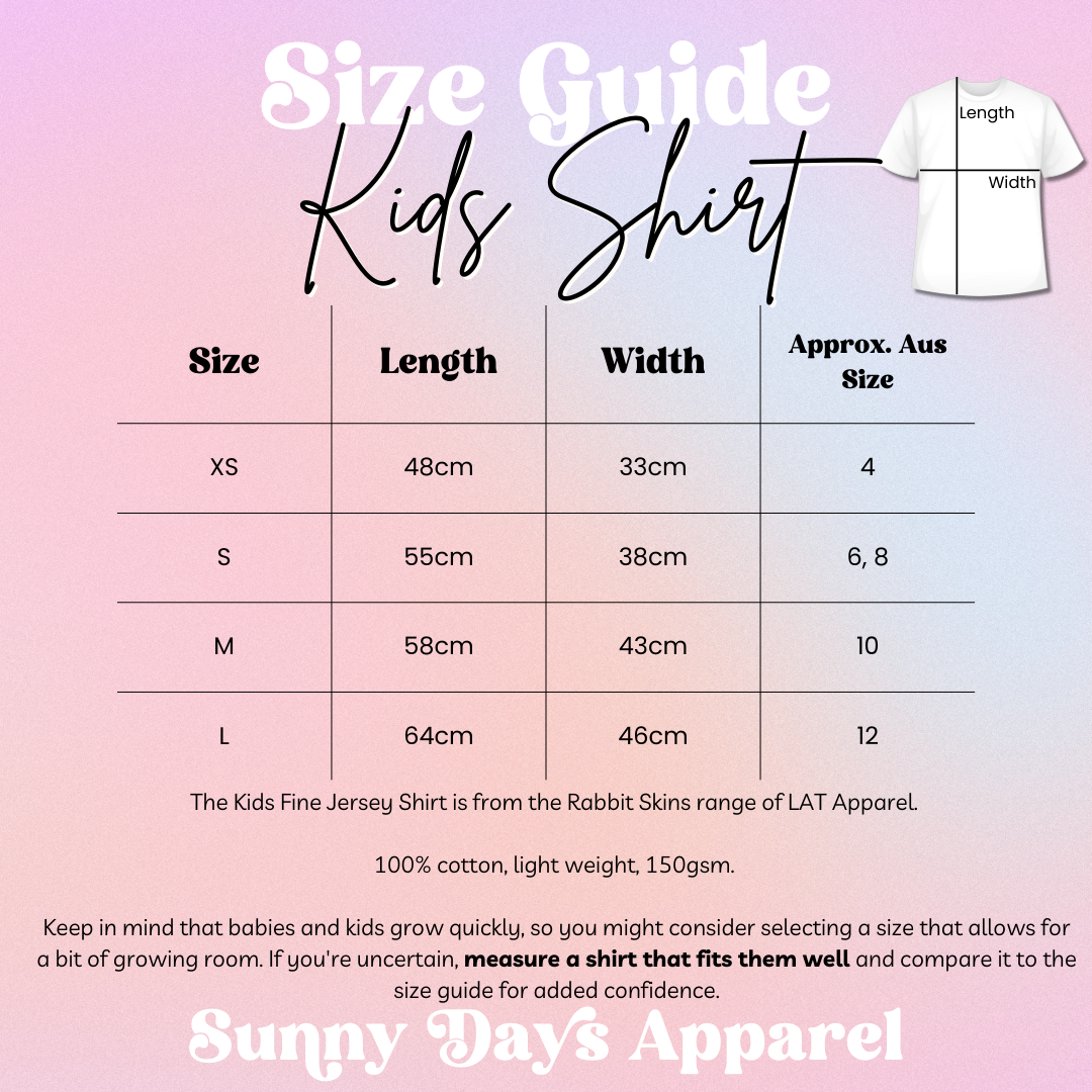 a women's size guide for a kids'short sleeve shirt