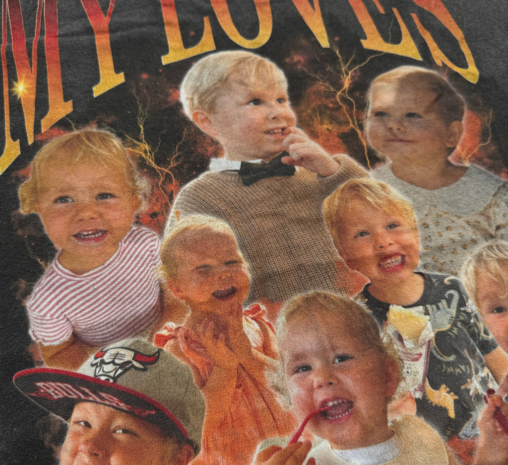 Custom 'MY LOVES' tshirt of kids