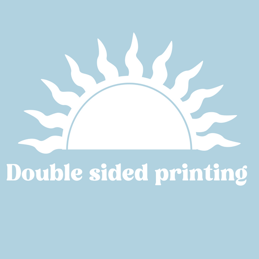 Double Sided Printing - add printing to the back of your custom shirt