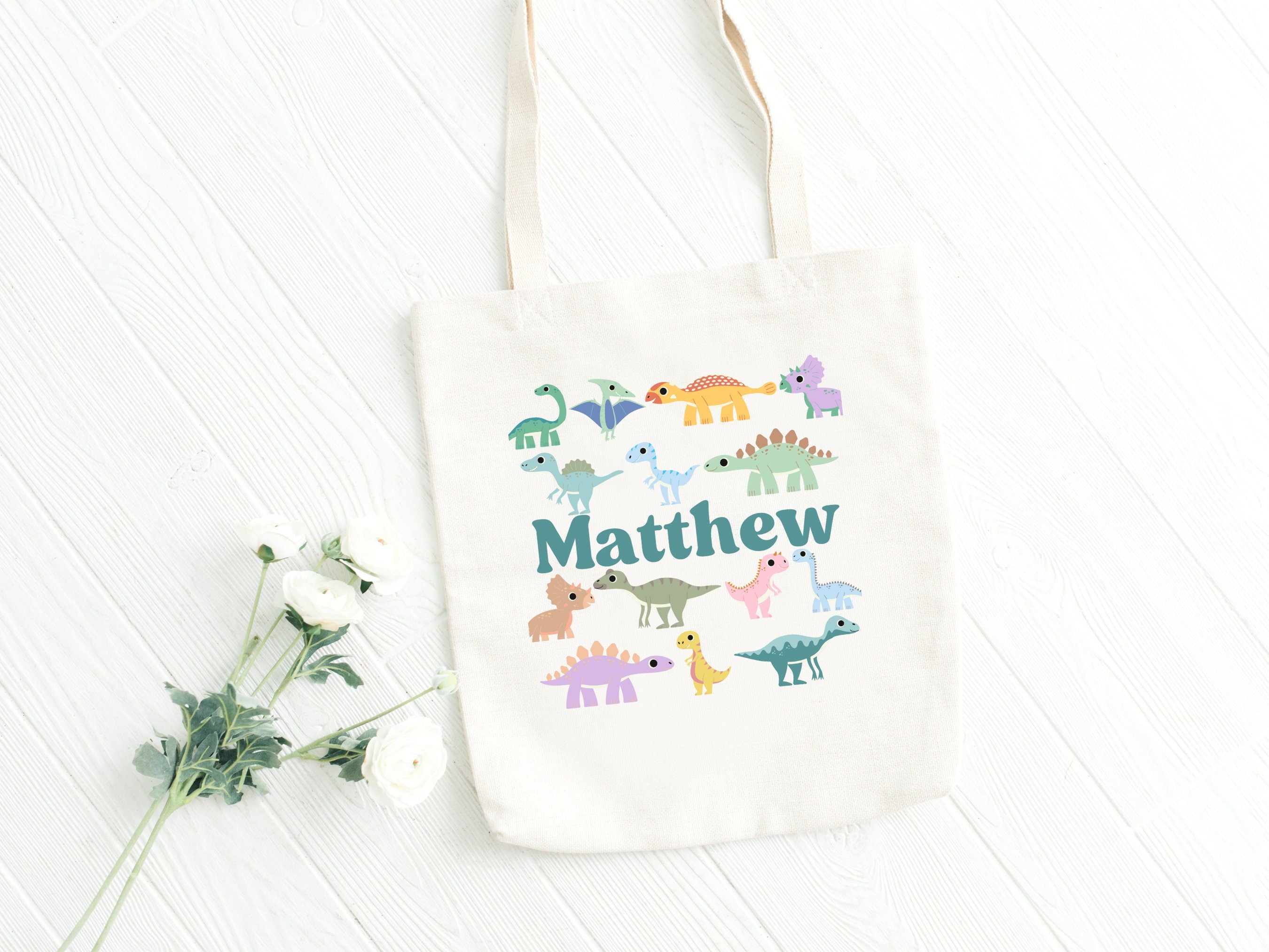 Custom Dino Tote Bag