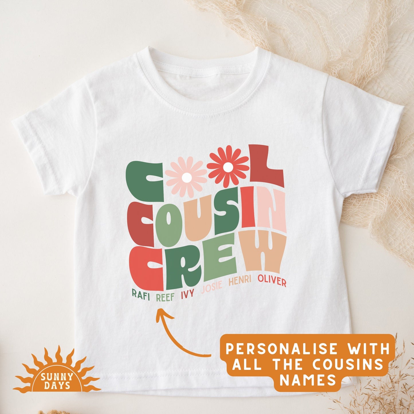 Personalised Cool Cousin Crew Shirt