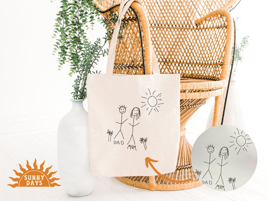Custom Kids Illustration Tote Bag