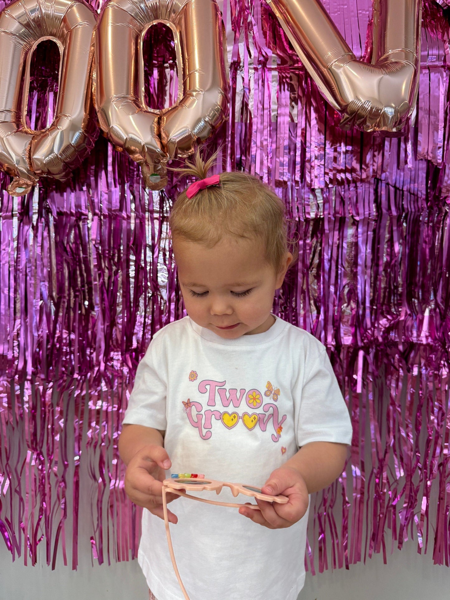 Two Groovy Second Birthday Girl Party Shirt