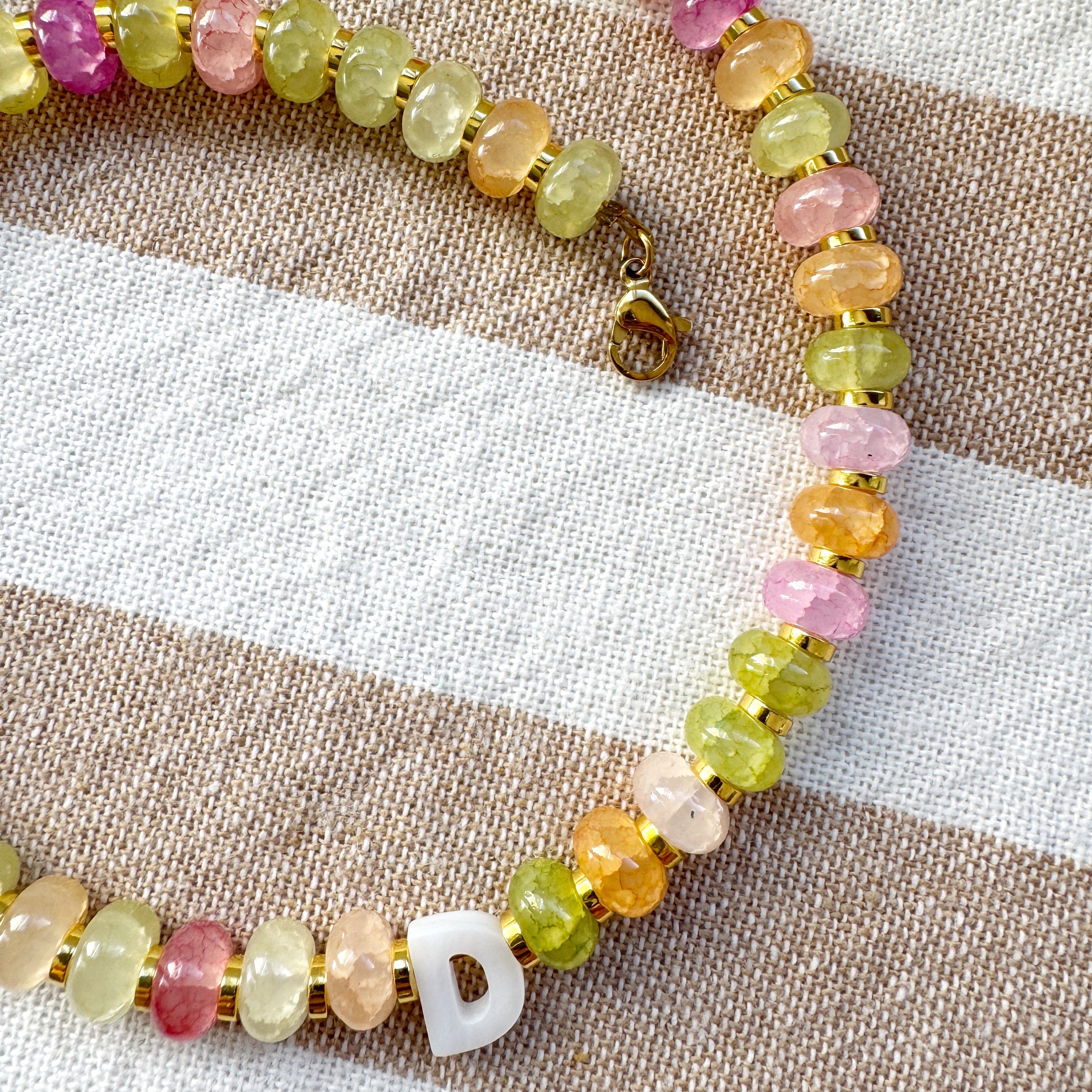 multicoloured beaded necklace