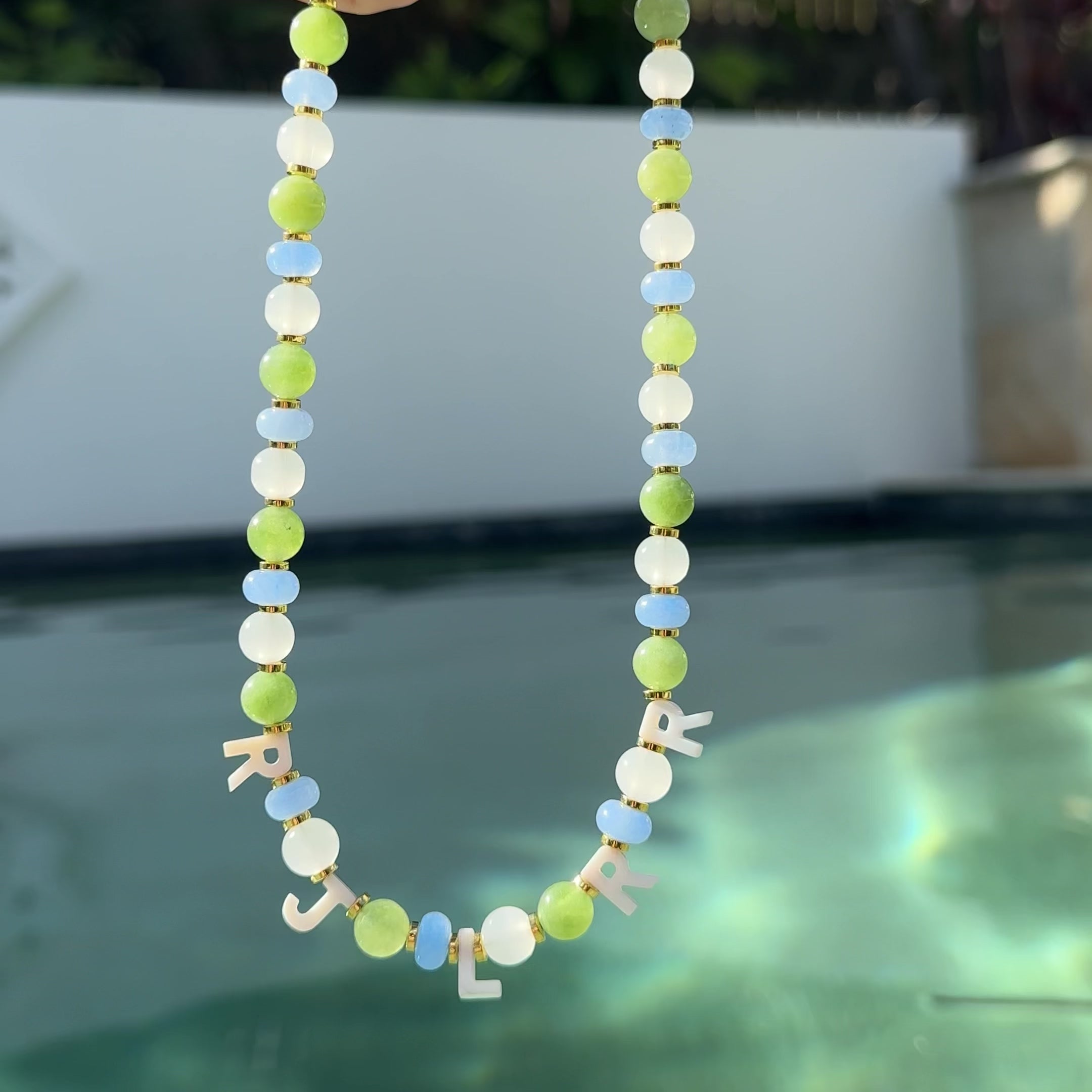 Initial Beaded Necklace
